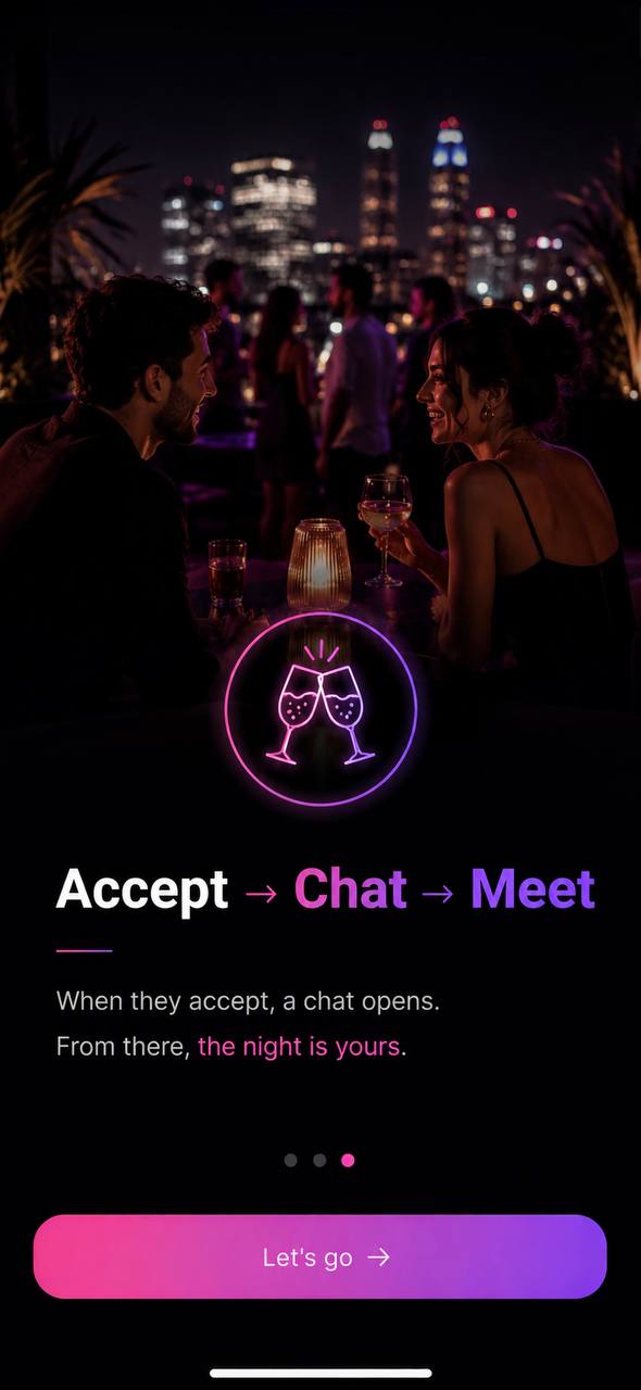 After Up accept chat then meet onboarding screen